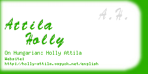 attila holly business card